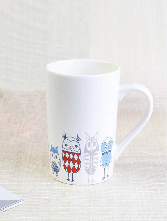 Porcelain Owls Mug Color Box Packing With Gift Box